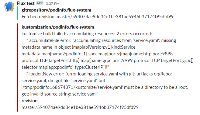 Fluxcd Error